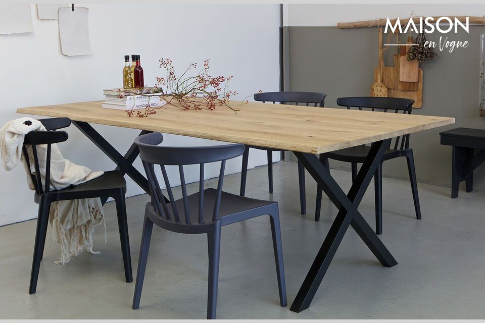 Soporte de mesa Tablo, acero negro, diseño contemporáneo