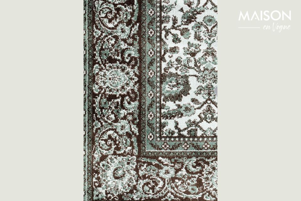 Este accesorio decorativo tiene un elegante diseño gráfico en toda su superficie