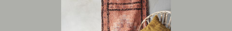 Descriptivo Materiales  Alfombra de algodón con mechones de color naranja Charca