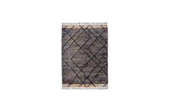 Alfombra de fibra natural beige y negra 200x140 cm Moro