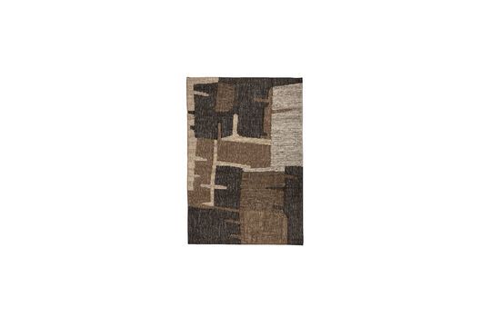 Alfombra de lana marrón Briton Clipped