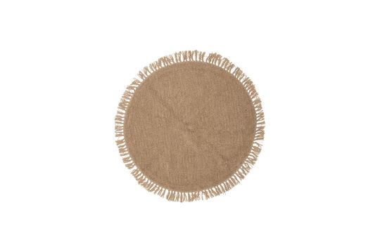 Alfombra de lana marrón Lenea Clipped