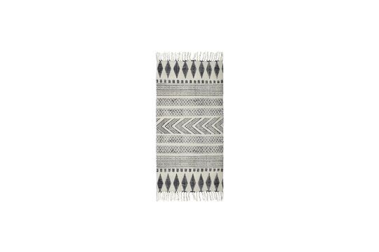 Alfombra grande de tejido gris-negro Block
