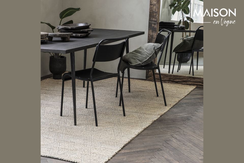Alfombra grande de tela con un estilo sencillo y limpio