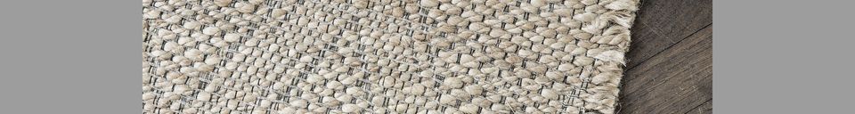 Descriptivo Materiales  Alfombra grande de tela beige Mara