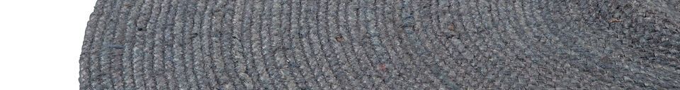 Descriptivo Materiales  Alfombra redonda en tejido de yute gris Ross