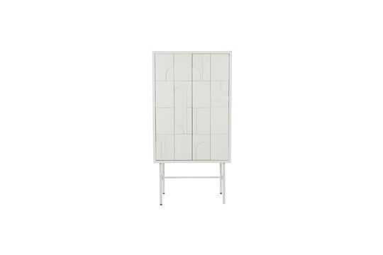 Aparador alto de madera blanco roto Funk Clipped