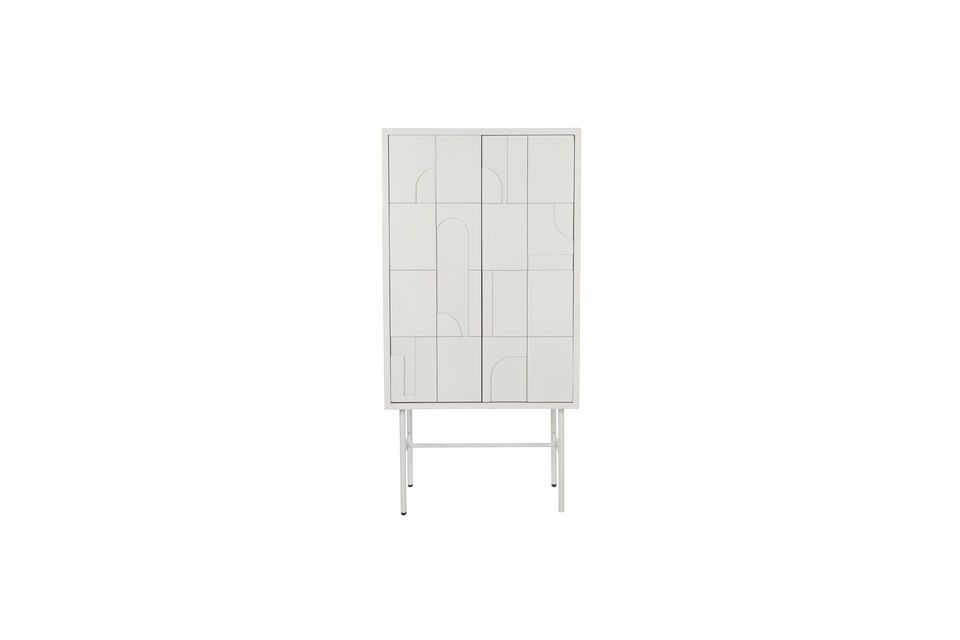 Aparador alto de madera blanco roto Funk White Label