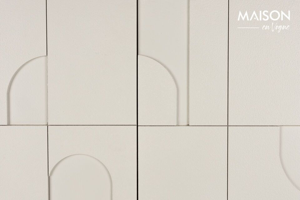 El Tablero Funk de MDF blanco roto es mucho más que un mueble: es una invitación a la armonía y