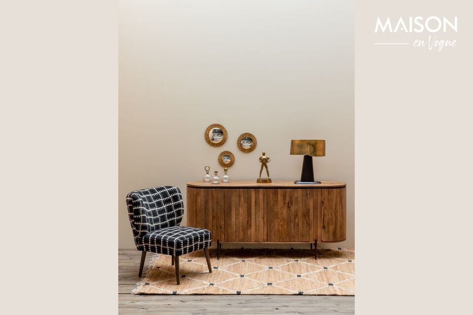 Descubra la elegancia natural y la robustez de nuestro aparador de madera de mango