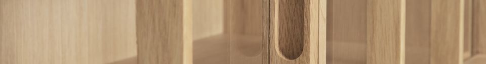 Descriptivo Materiales  Armario ancho de madera en color beige Shoji