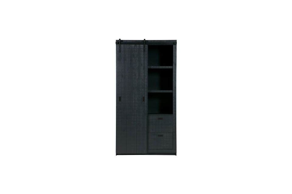 Armario con puertas correderas de madera negra Barn Vtwonen
