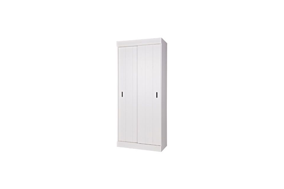 Aporte un toque de elegancia a su hogar con el armario de madera blanco Row de 195x85x44 cm (alto x