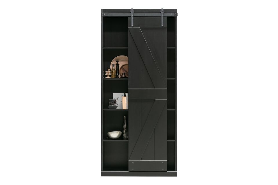 Este mueble de almacenaje contemporáneo de líneas robustas está compuesto por una puerta