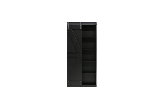 Armario Harris con puertas correderas de madera negra