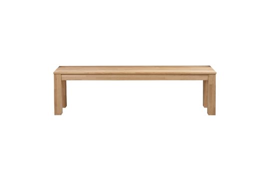 Banco de roble macizo beige Largo