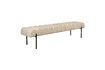Miniatura Banco de tela beige Jethro 1