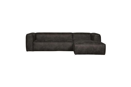 Bean sofá de esquina derecha de tela negra Clipped