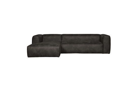 Bean sofá esquinero izquierdo de tela negra Clipped