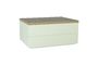 Miniatura Caja de almacenaje de madera de eucalipto verde Libre Clipped