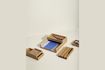 Miniatura Caja de almacenamiento de madera beige Grapa 2