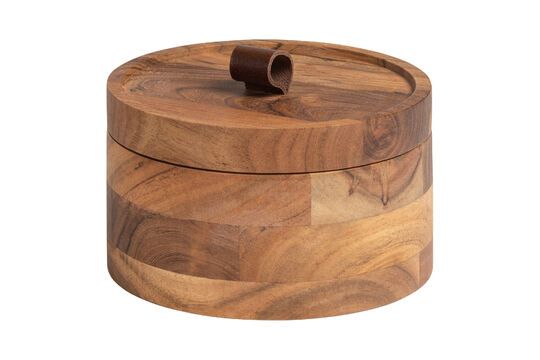 Caja de madera de acacia beige Novan