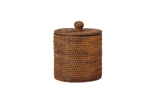 Caja de ratán marrón con tapa Jacko Clipped