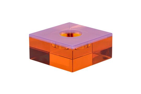 Candelabro de cristal naranja Flux