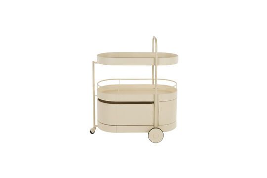 Carrito auxiliar de acero beige Trolley Clipped