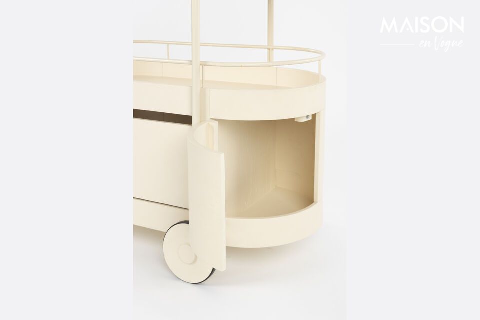 Carrito auxiliar de acero beige Trolley - 10