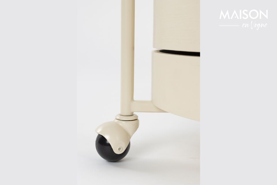 Carrito auxiliar de acero beige Trolley - 11