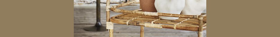 Descriptivo Materiales  Carrito de bambú marrón con ruedas Delica