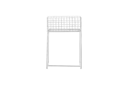 Cesta de almacenamiento Deer en metal plateado Clipped