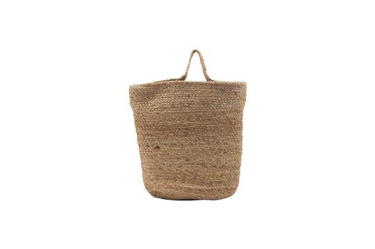 Cesta de cáñamo beige Mira Clipped