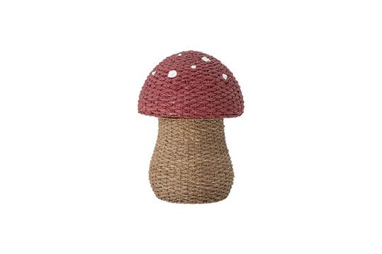 Cesta de hierba marina roja Corintha con tapa