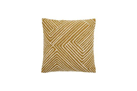Cojín de algodón amarillo Giana Clipped