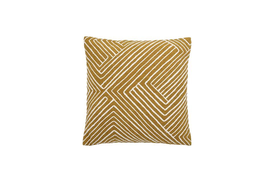 Cojín de algodón amarillo Giana Bloomingville
