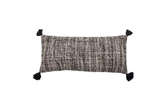 Cojín de algodón negro Jerik Clipped
