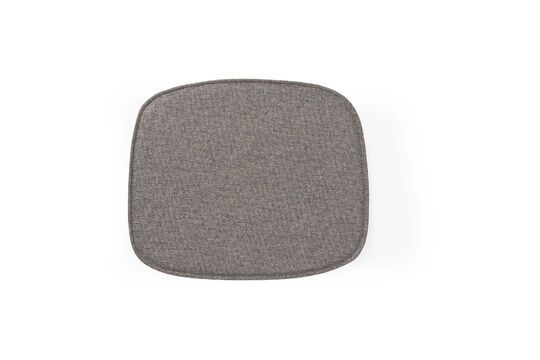 Cojín de asiento en tejido Form gris Clipped