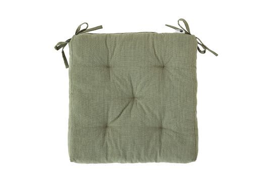 Cojín de silla de algodón verde y gris Faza Clipped