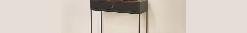 Descriptivo Materiales  Consola con cajón Tokio Negro