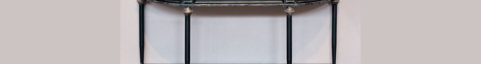 Descriptivo Materiales  Consola negra de 2 niveles y cajón Edouard