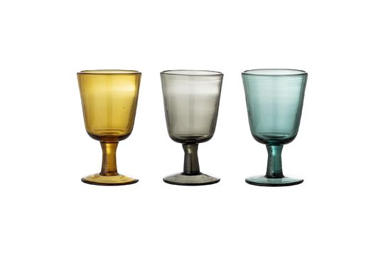 Copa de vino amarilla en vidrio Kanda