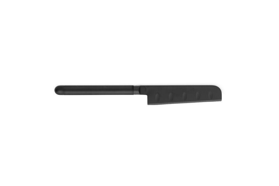 Cuchillo para queso de acero inoxidable y cerámica negra Pebble Normann Copenhagen