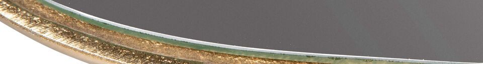 Descriptivo Materiales  Doble moir con borde metálico dorado Shay