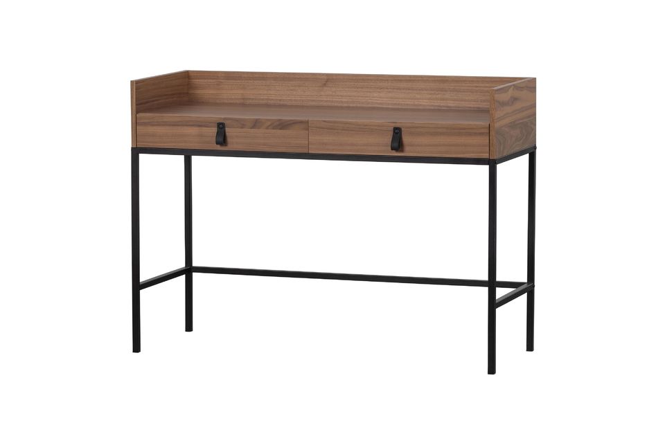 El escritorio de madera marrón Bookazine