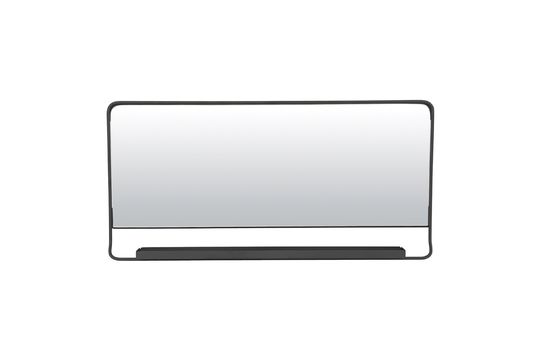 Espejo con estante de metal negro Chic Clipped