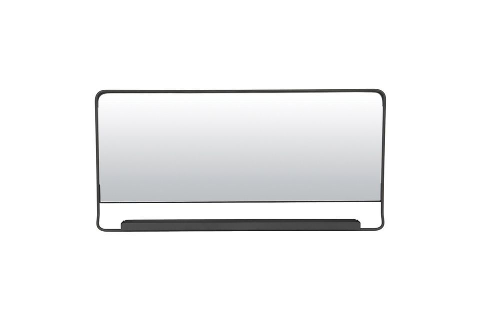 Espejo con estante de metal negro Chic - 2