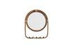 Miniatura Espejo de bambú marrón con 5 ganchos Haven 1
