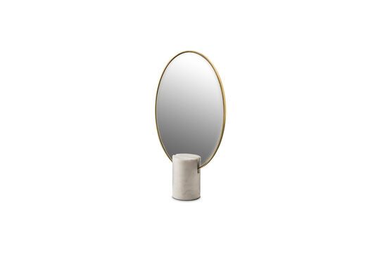 Espejo de mármol blanco Oval
